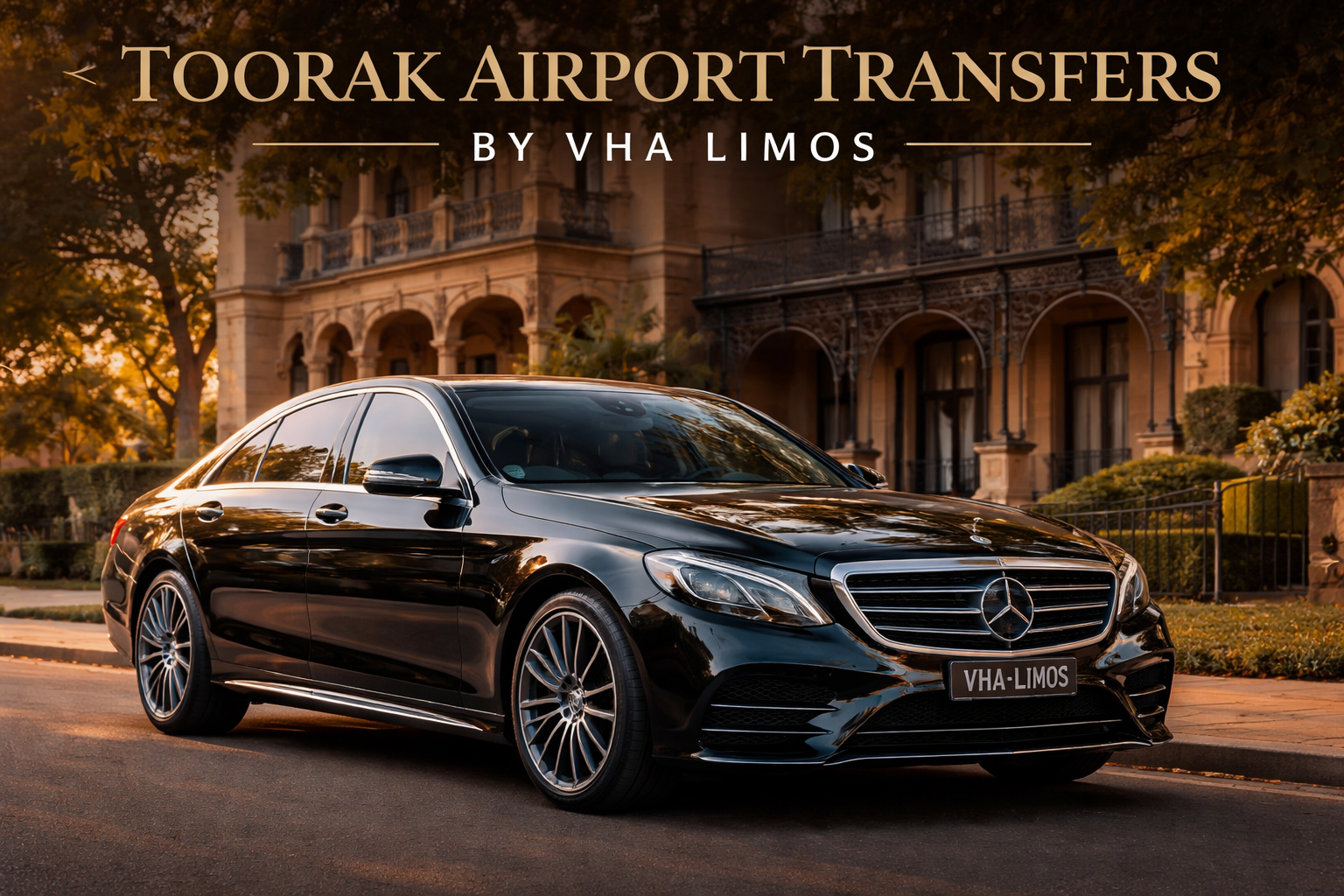 Luxury Toorak airport transfers by VHA Limos with professional chauffeur and premium Mercedes vehicle in Toorak VIC